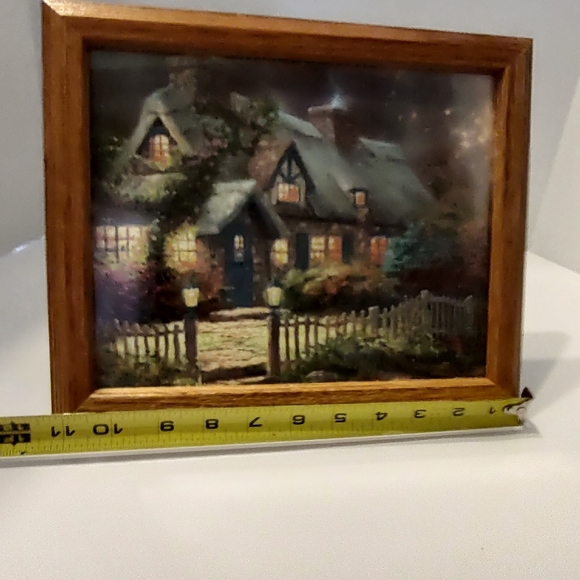 Thomas Kinkade "teacup cottage" Framed print 11"X 9" - Picture 3 of 5